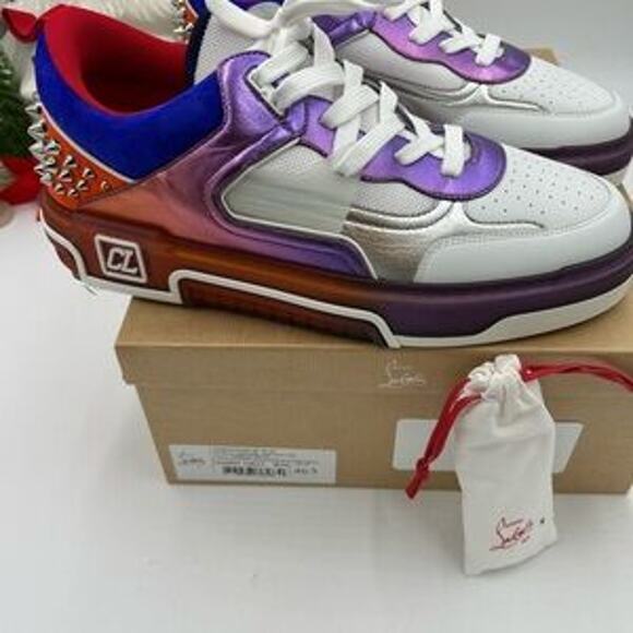 Men's Christian Louboutin ASTROLOUBI Leather/suede sneakers size 46.5 - Picture 11 of 11